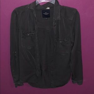 American Eagle Boyfriend Fit Gray Flannel